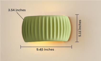 Modern Art Deco resin ribbed wall light