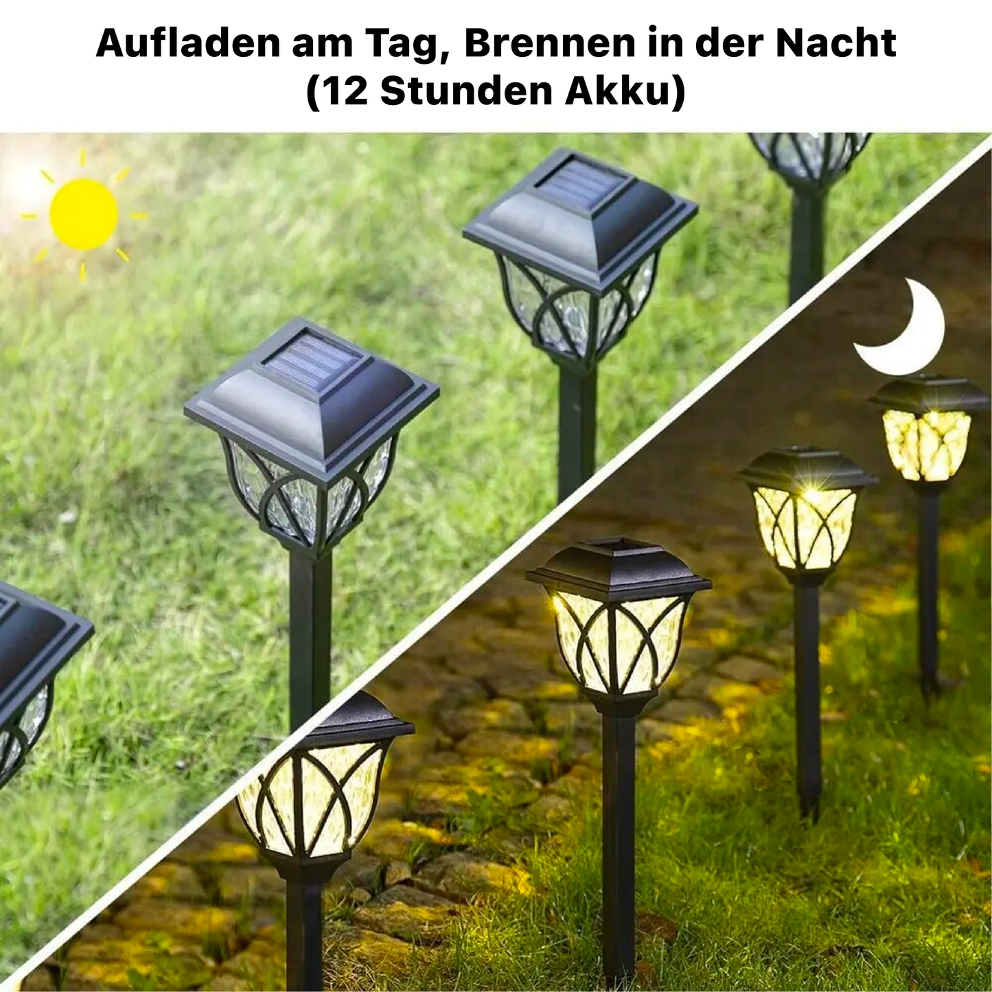 Solar-powered garden lamp (2-Pack)