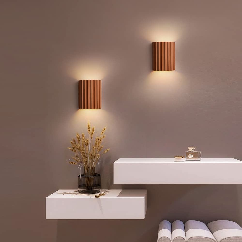Modern Semi-circular Resin Sconce for Living Room