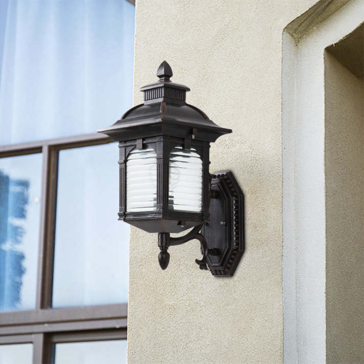 Antique Glass Outdoor Wall Lamp