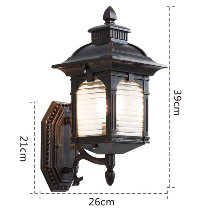 Antique Glass Outdoor Wall Lamp