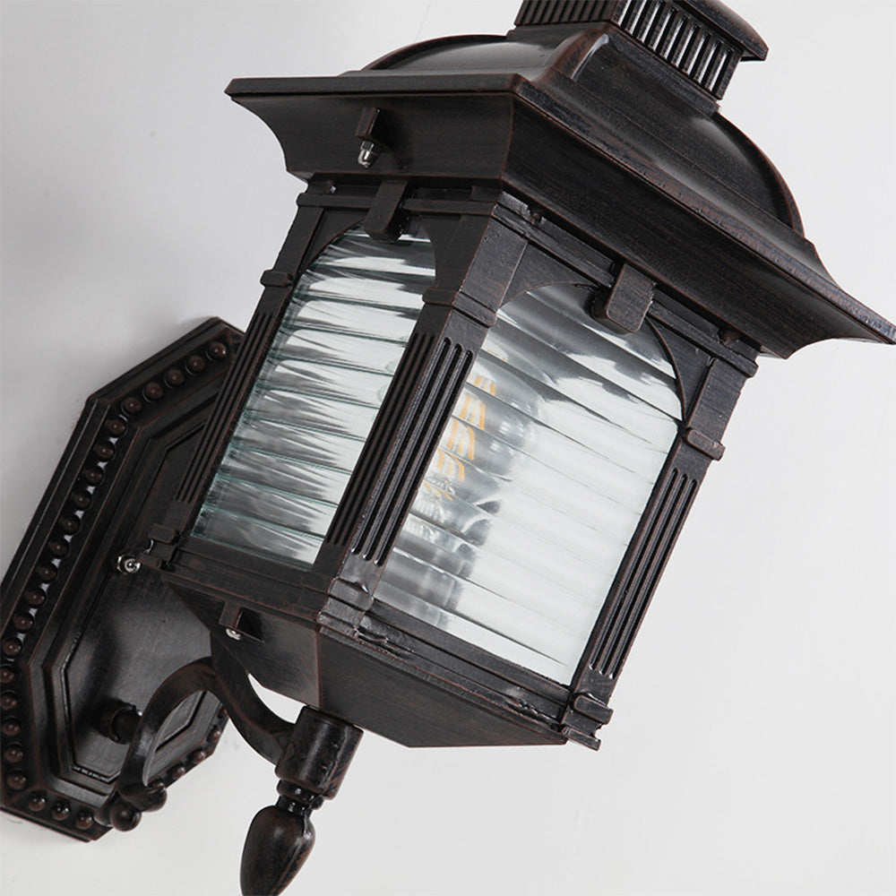 Antique Glass Outdoor Wall Lamp