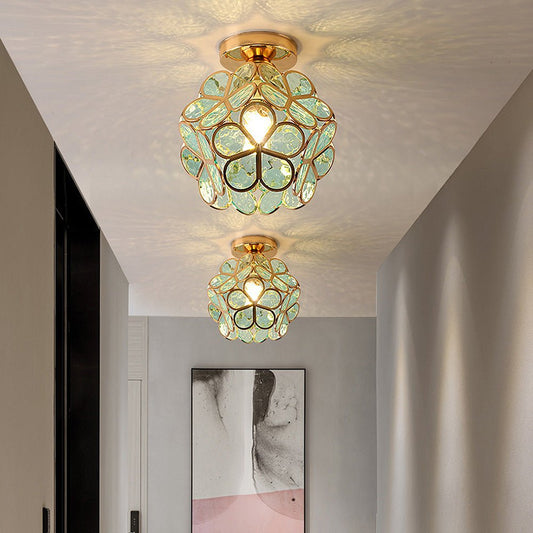 Glass Flower Ceiling Lamp
