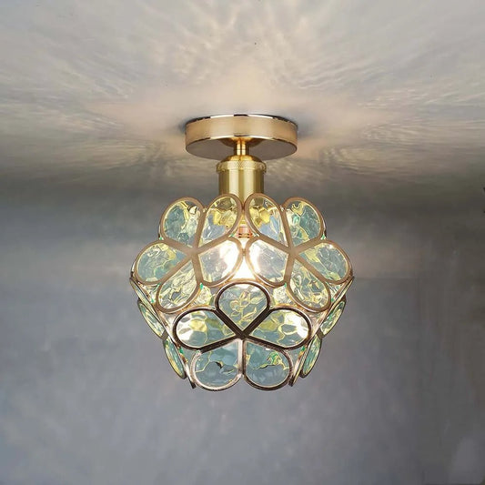 Glass Flower Ceiling Lamp