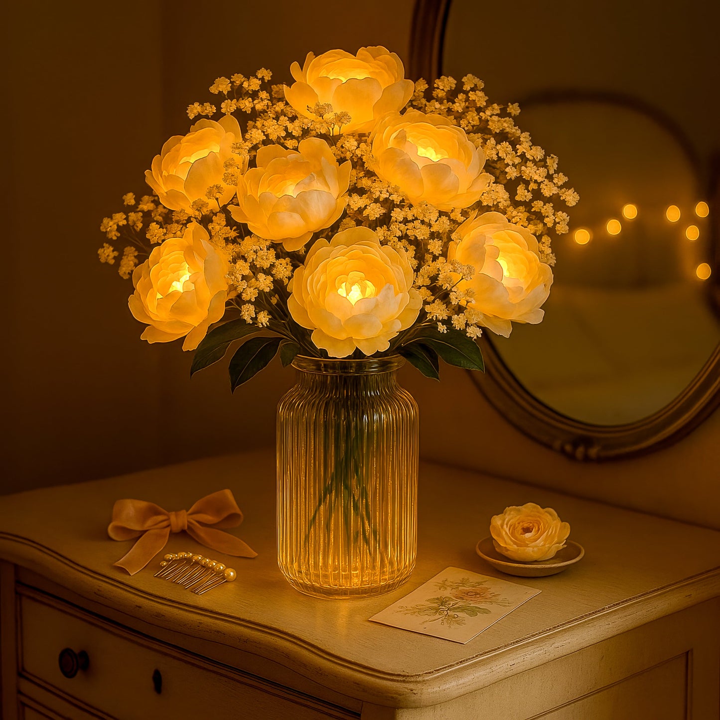 Golden Bloom Vase