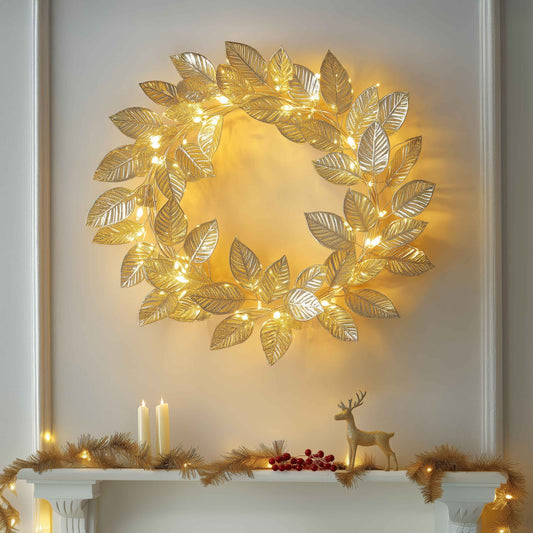 Golden Leaf Wreath