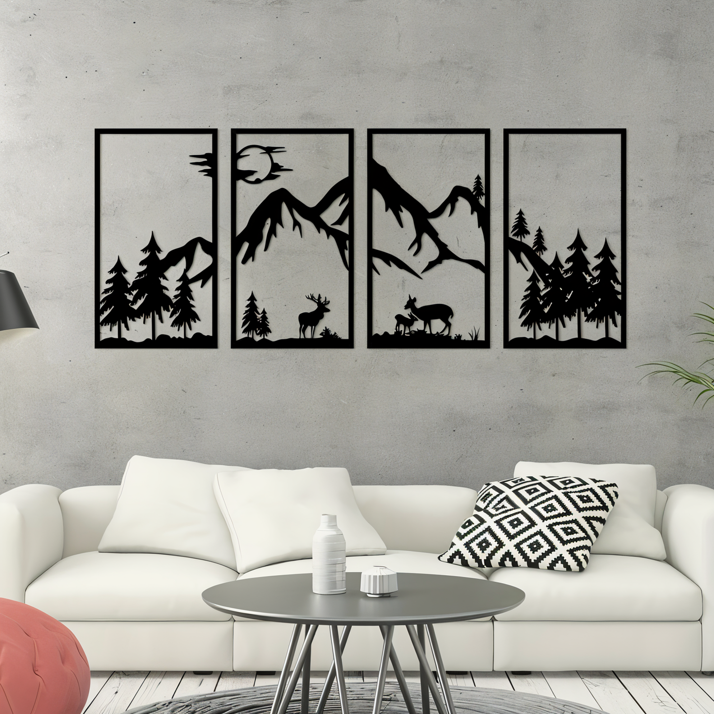 Metal Mountain Wall Art