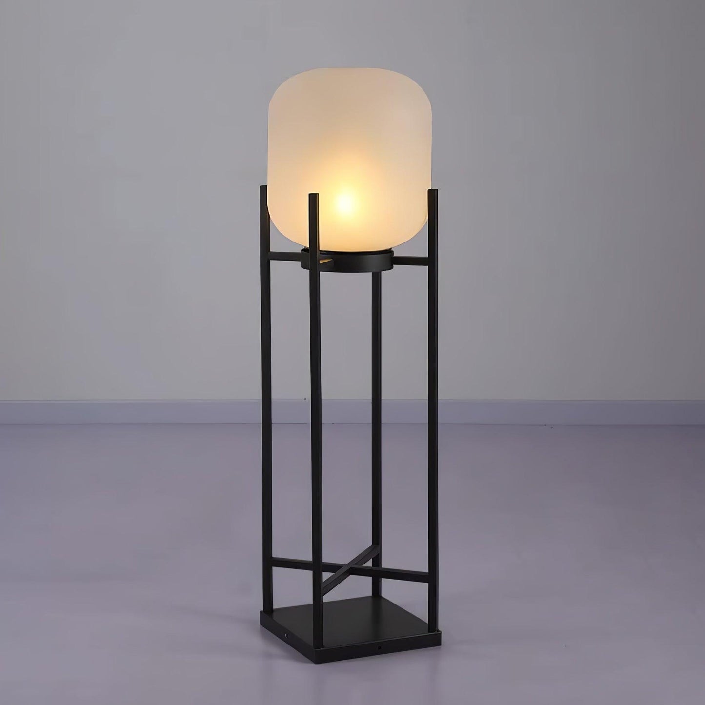 Solar floor lamp lantern for outdoors