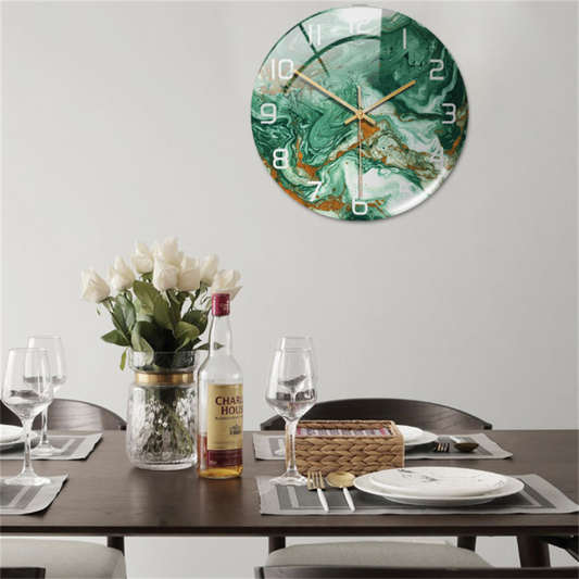 Artistic Marble Print Clock