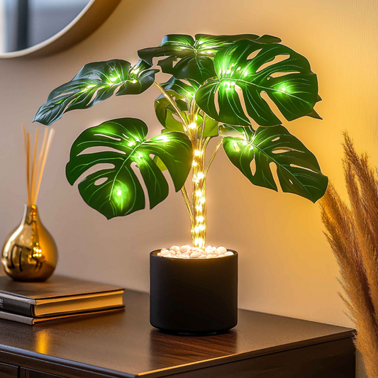 Tropical Monstera Lamp