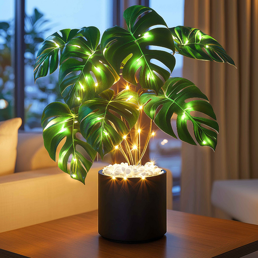 Tropical Monstera Lamp