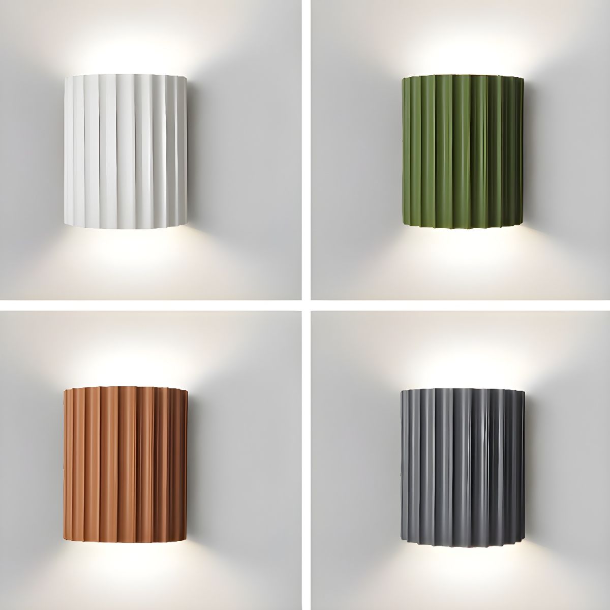 Modern Semi-circular Resin Sconce for Living Room