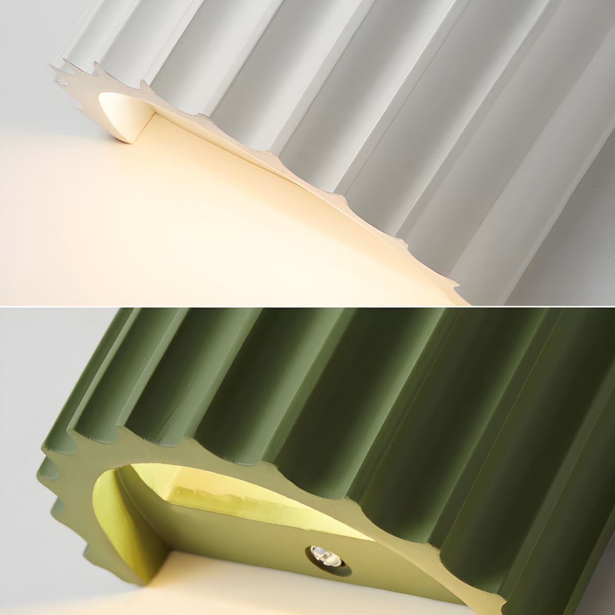 Modern Semi-circular Resin Sconce for Living Room