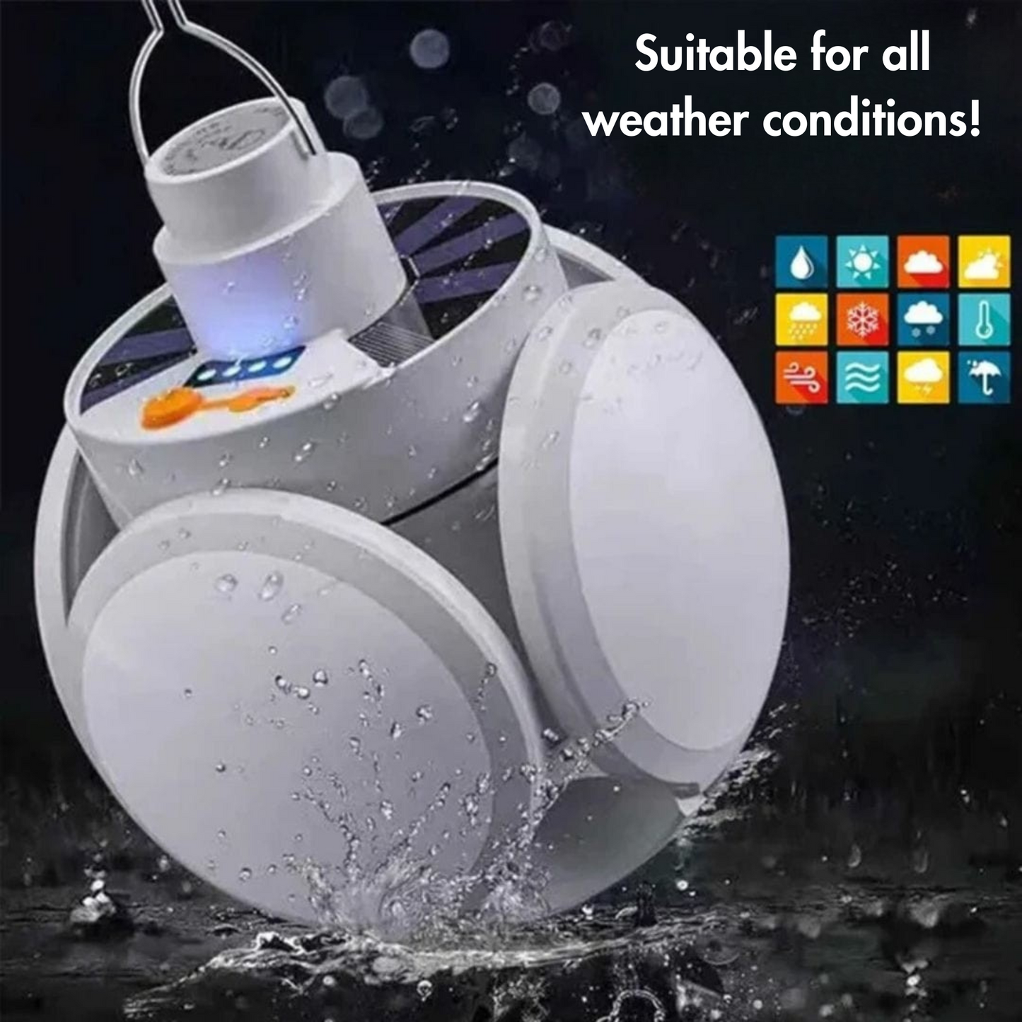 🔆 Solar-Powered Folding Camping Lamp