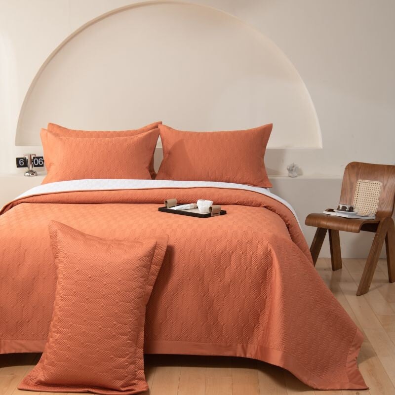 Herringbone Harmony 3 Piece Bedspread Set