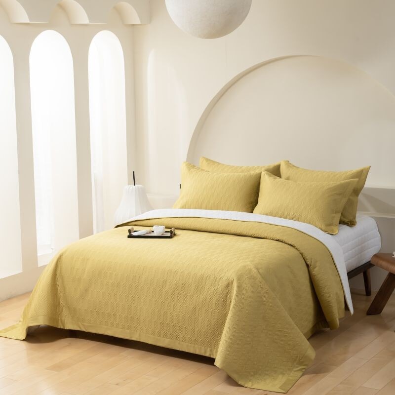Herringbone Harmony 3 Piece Bedspread Set