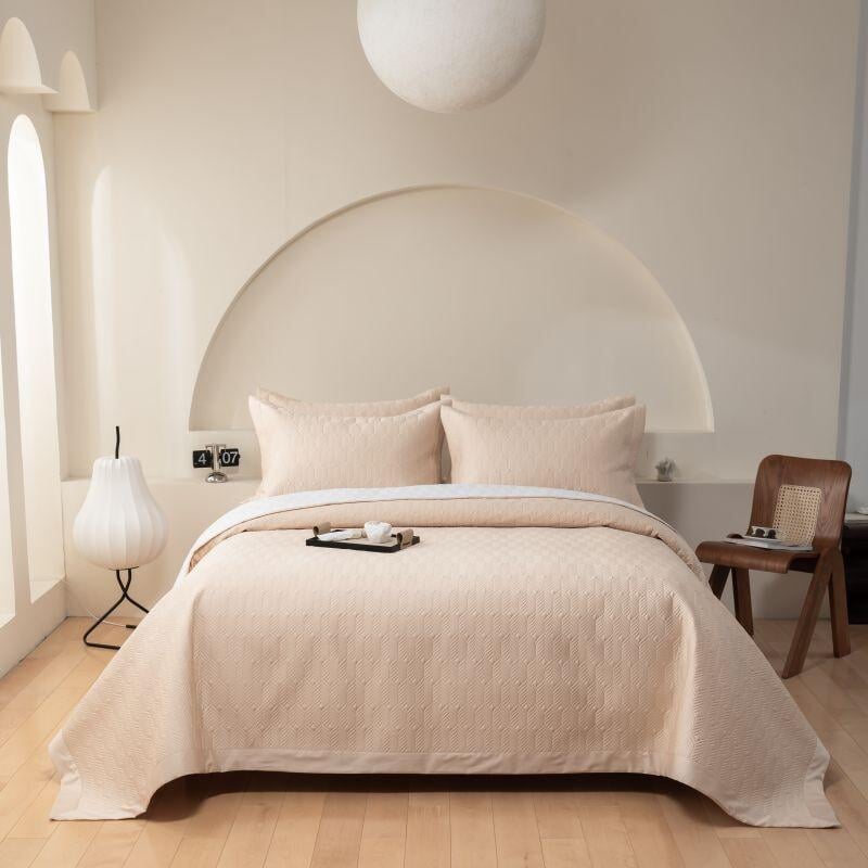Herringbone Harmony 3 Piece Bedspread Set