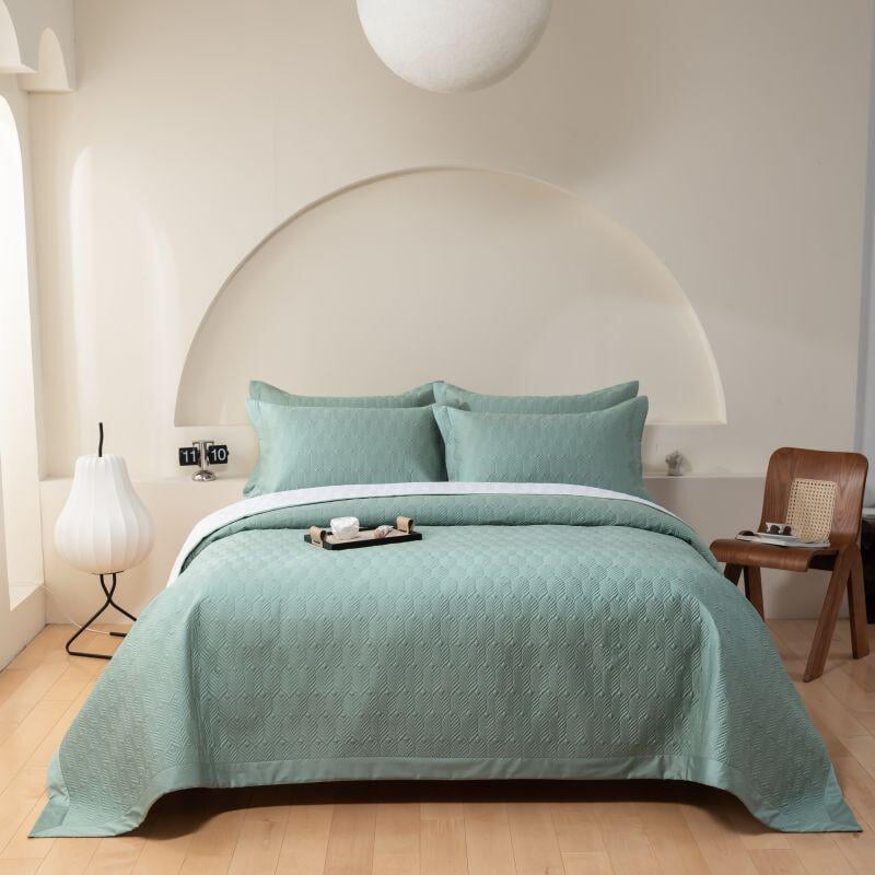 Herringbone Harmony 3 Piece Bedspread Set