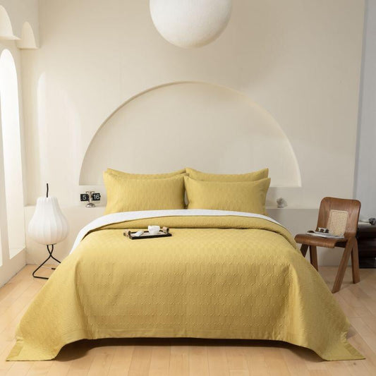 Herringbone Harmony 3 Piece Bedspread Set