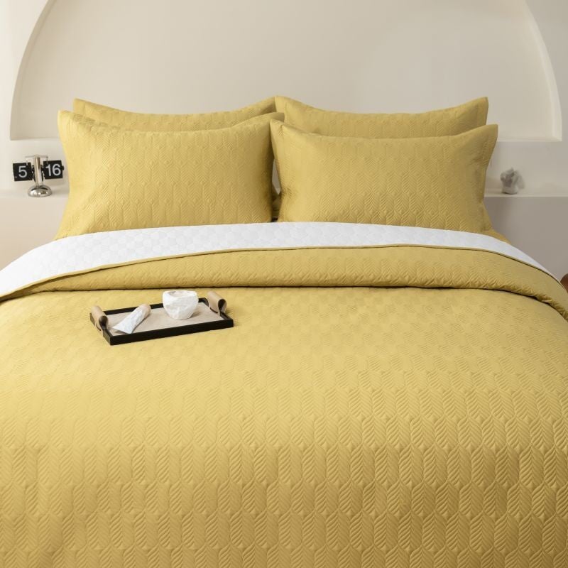 Herringbone Harmony 3 Piece Bedspread Set