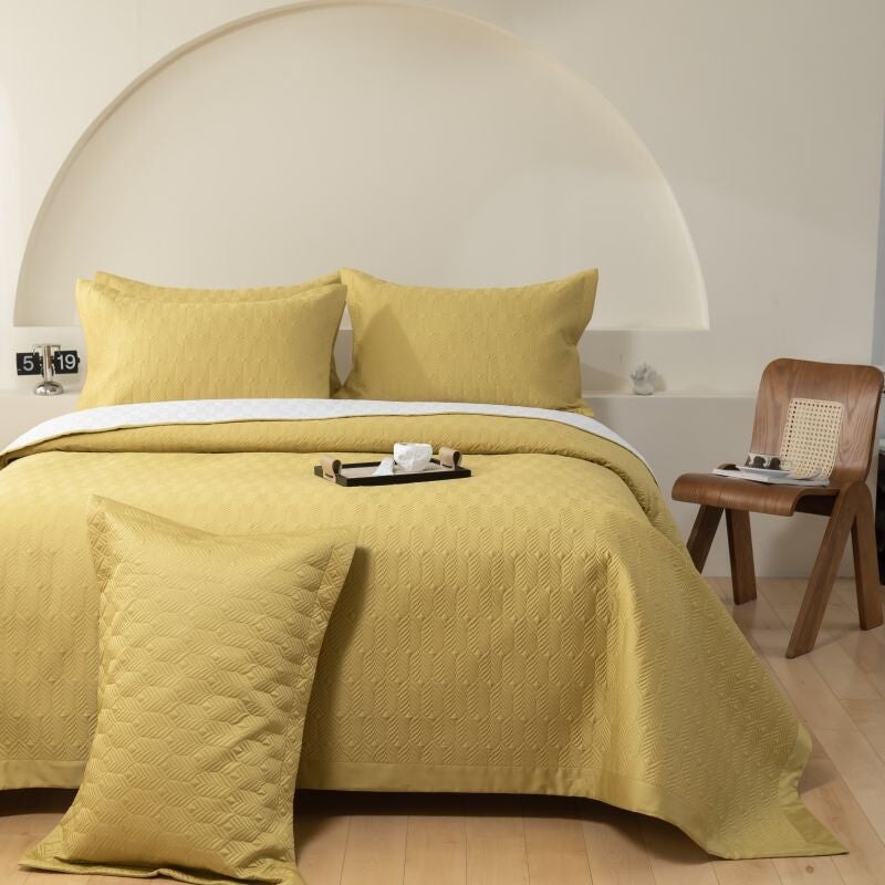 Herringbone Harmony 3 Piece Bedspread Set