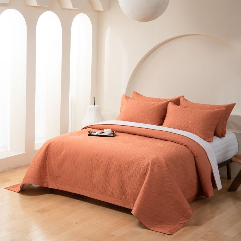 Herringbone Harmony 3 Piece Bedspread Set