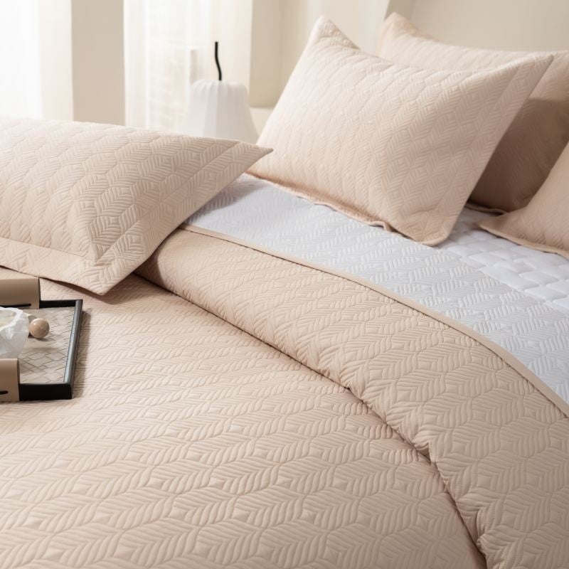 Herringbone Harmony 3 Piece Bedspread Set