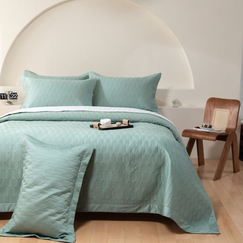 Herringbone Harmony 3 Piece Bedspread Set