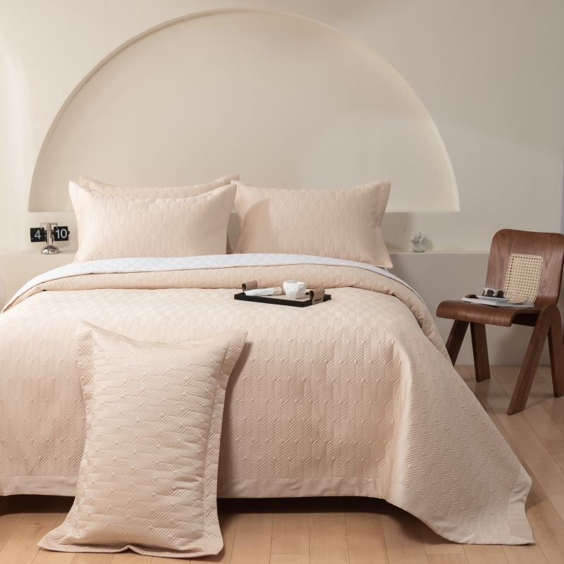 Herringbone Harmony 3 Piece Bedspread Set