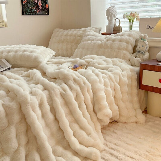 Bubble Cuddle Faux-Fur Pillow Covers (Set of 2)